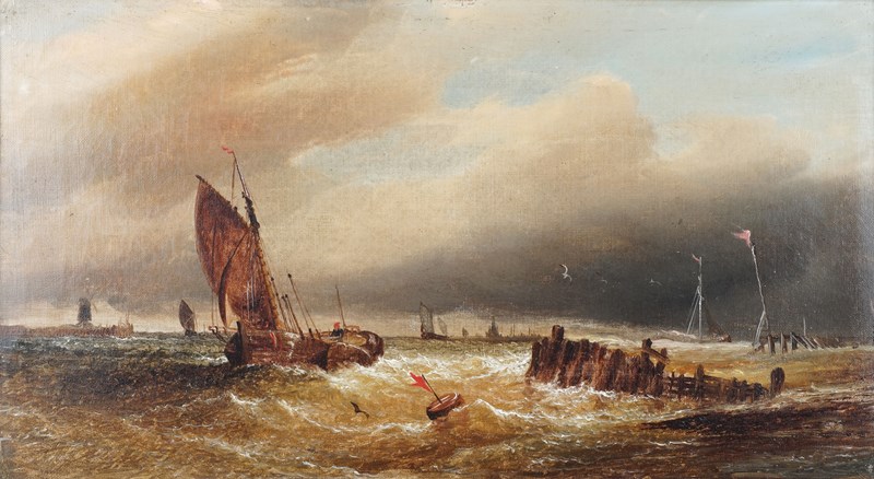 Fishing Boat Off Sheerness, George Stainton, Oil On Canvas-epilogue-one-antiques-pic22-3-main-638058313546351557.jpg