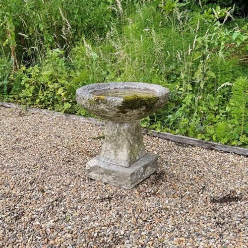 Small Limestone Bird Bath