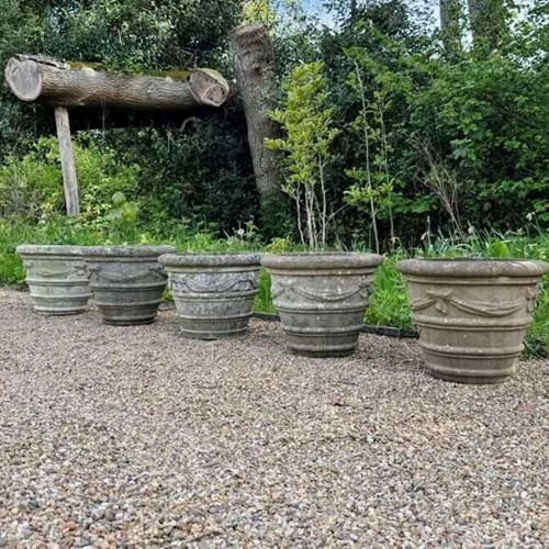 Weathered Ribbon Planters