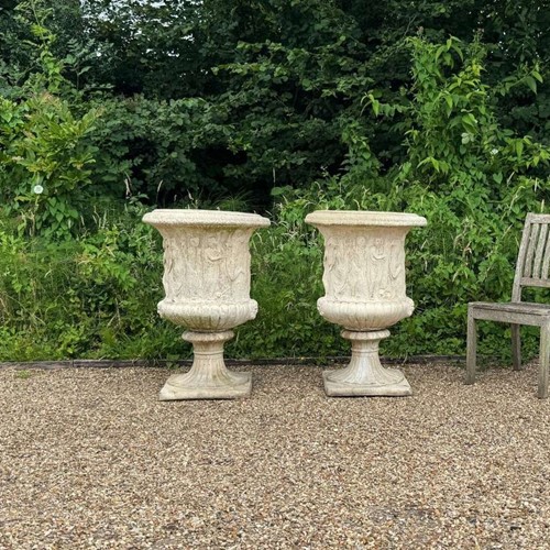 Pair of Large Medici Urns