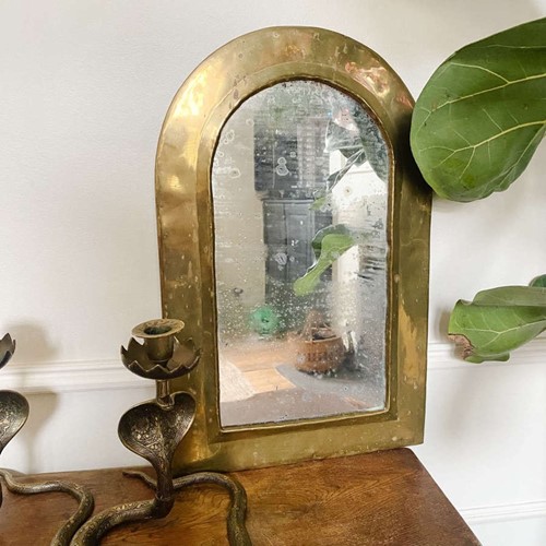 Brass Framed Arched Mirror | French 1950’s