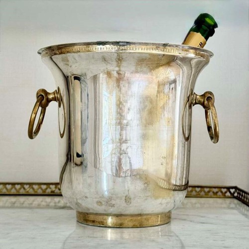 French silver plated Champagne wine bucket cooler C1940/50s