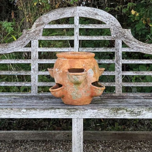 Small Patinated Strawberry or Herb Planter