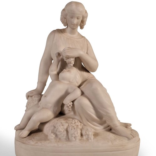 Parian Seated Woman with Child