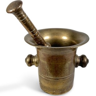 Brass Pestle And Mortar