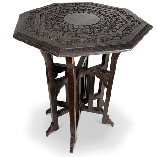 Carved Hexagonal Table