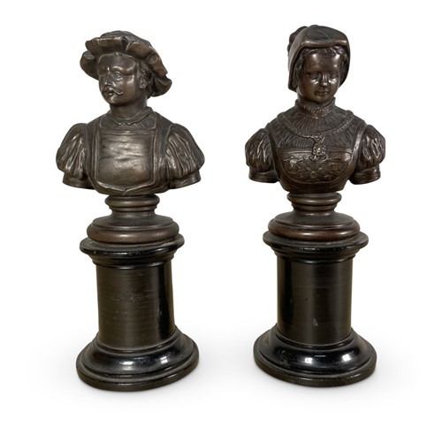Pair of Spelter Busts