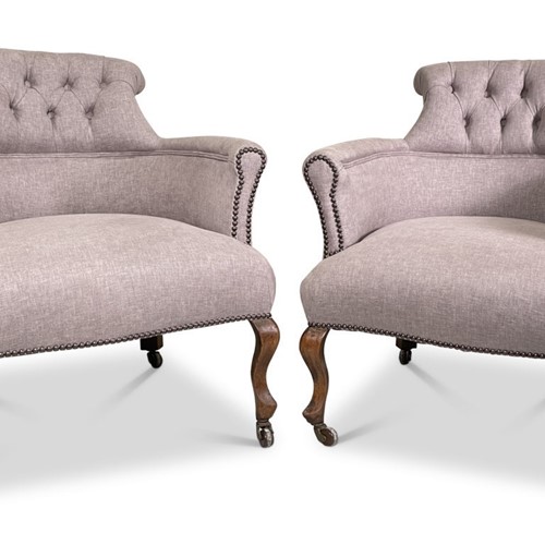 Button Back Armchairs