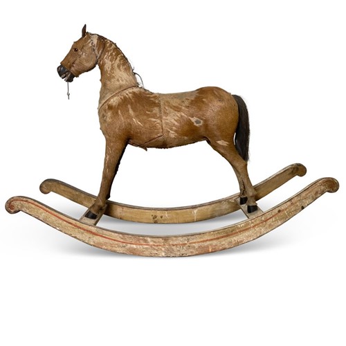 Victorian Goatskin Rocking Horse