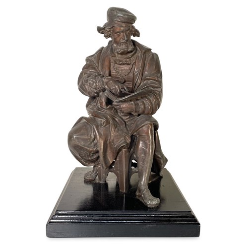 Spelter Figure Of A Seated Artist