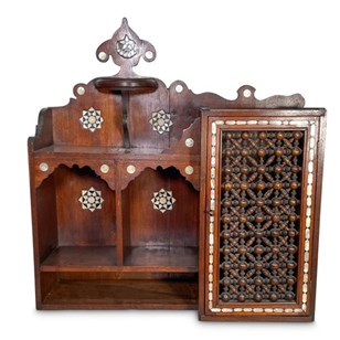 North African Hardwood Wall Cabinet...