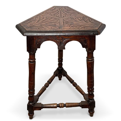 Carved Oak Side Table