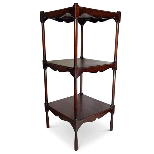 Victorian Three Tiered Mahogany Whatnot