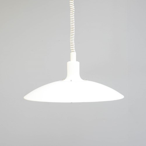 Adjustable White Mid-century Pendant Light