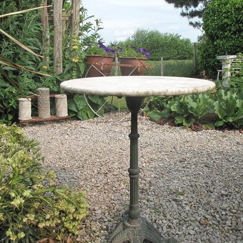 Marble Top Garden Table