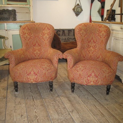 Pair Of Spoon Back Napoleon III Chairs