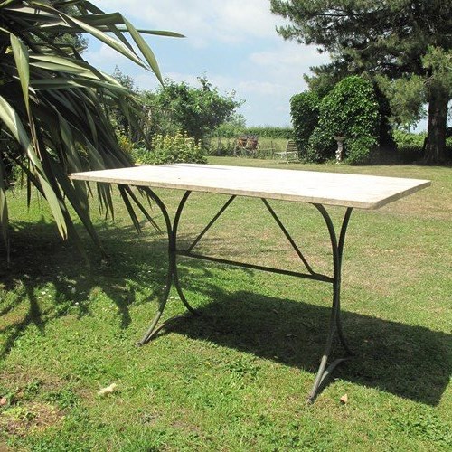 Marble Top Garden Table
