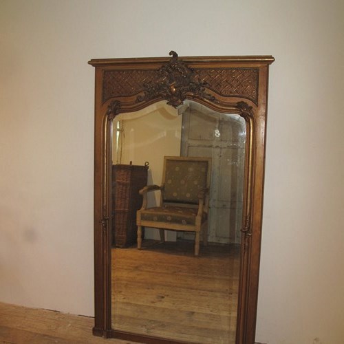 Large Antique Gilded Mirror