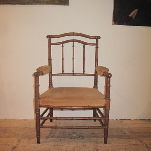 Antique Faux Bamboo Chair