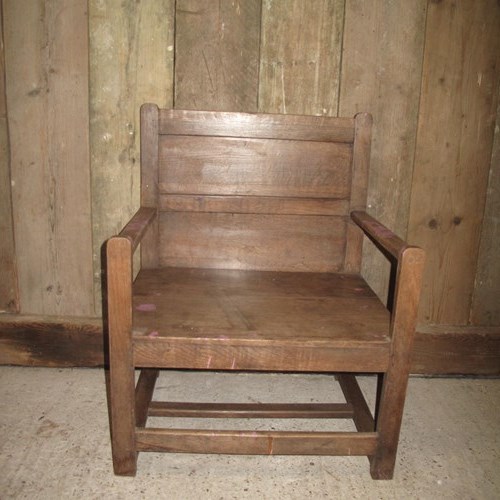 Antique Oak Artists Chair