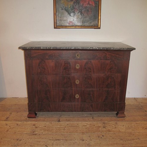 Antique Flame Mahogany Commode