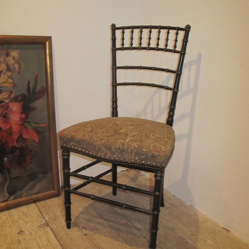 Regency Ebonised Faux Bamboo Chair