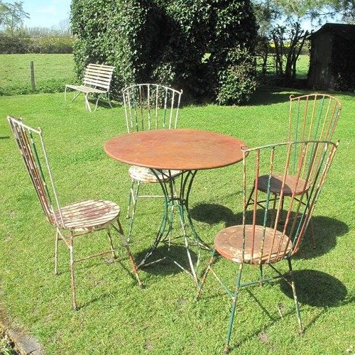 Rare Garden Set In Original Paint