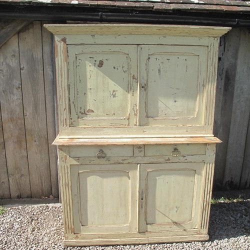 Antique Painted Pine Cupboard