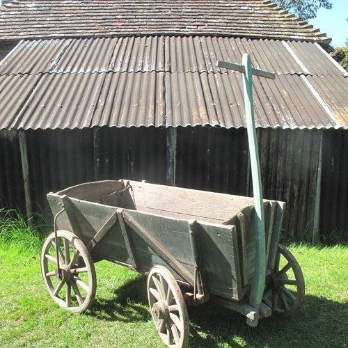19Th Century Wooden Hand Pulled Wagon