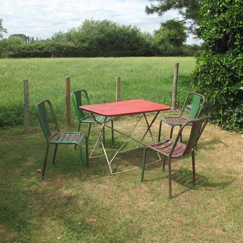 Folding Garden Table And Four Chairs
