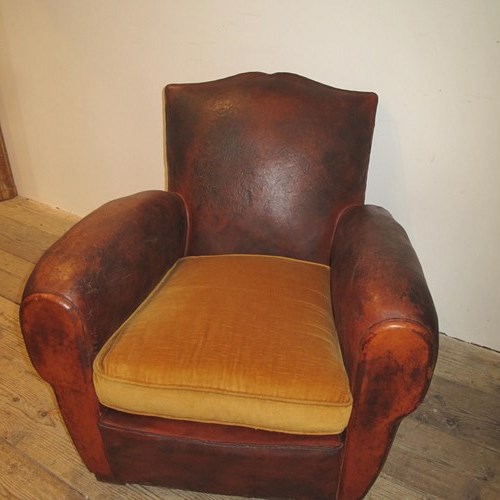 Large Leather Club Chair