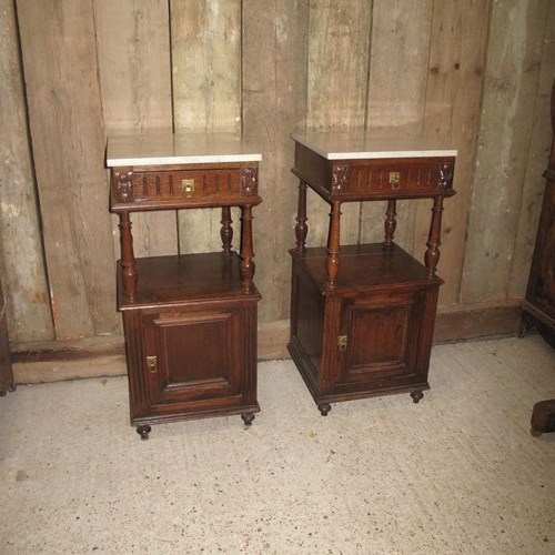 Pair Of Antique Bedside Cabinets