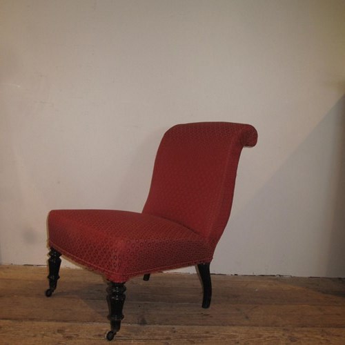 Antique French Napoleon III Slipper Chair
