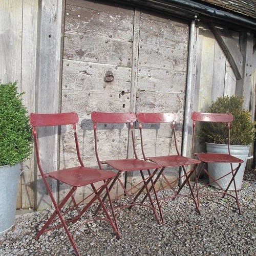 Four Folding Italian Garden Chairs