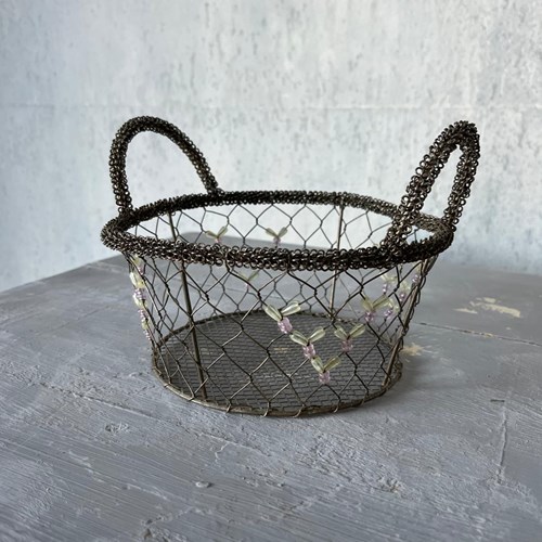 Pair Of Vintage Wire Bread Baskets 
