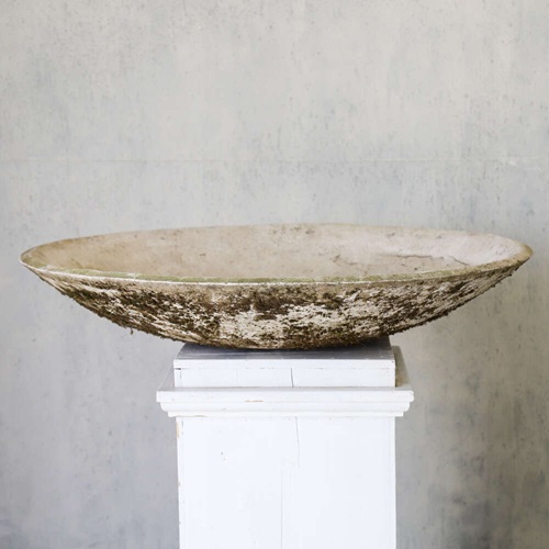 Composite Stone Dish Planter-Willy Guhl Style