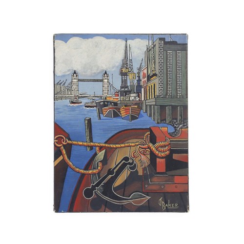 Oil On Canvas Of Thames Scene