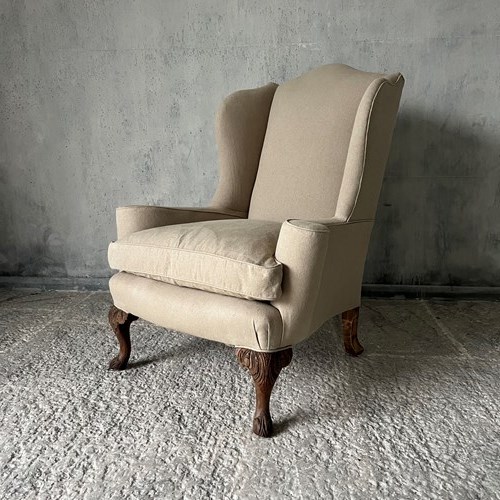 20Th Century Fully Resprung And Reupholstered Wing Chair