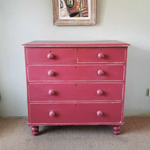 Red Chest Of Drawers 