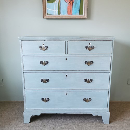 Painted Oak Chest Of Drawers 