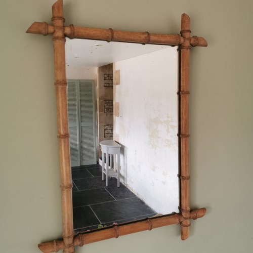 French Bamboo Mirror 