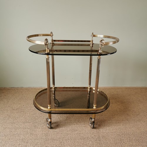 French Brass Drinks Trolley 