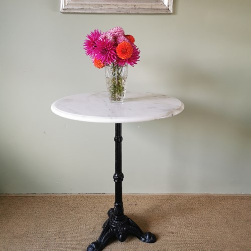 French White Marble Bistro Table 