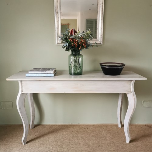 Antique German Pine Console Table 