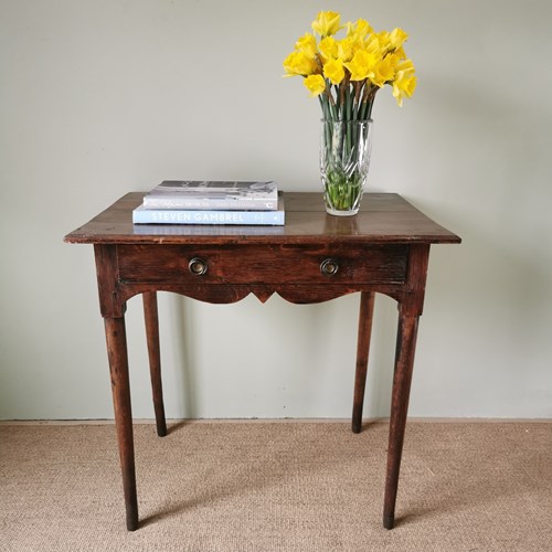 French Oak Side Table 