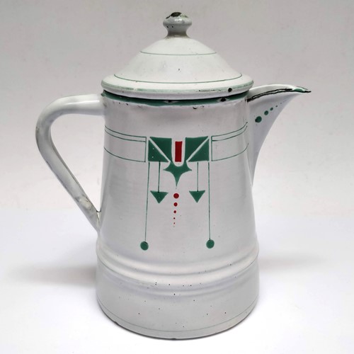 Art Deco Enamel Coffee Pot