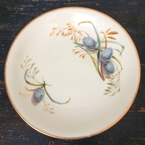 'Blackbird Eggs' 19Th Century Brownfield Plate