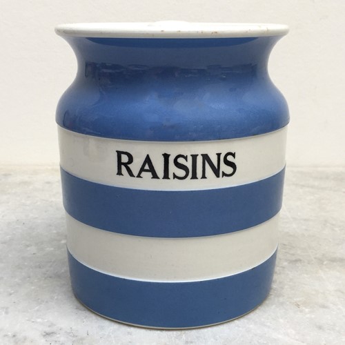 T. G. Green Cornishware Raisins Jar