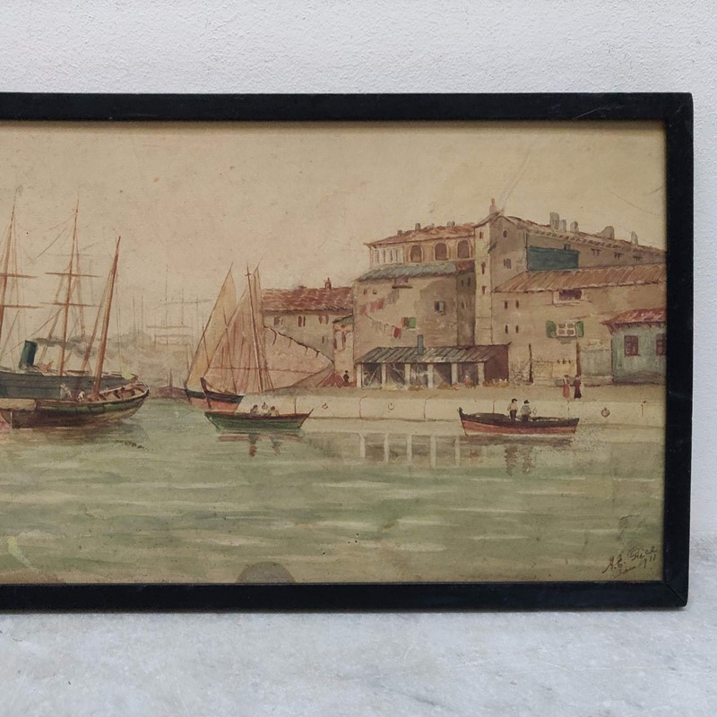 "A Mediterranean Scene" 1911 Watercolour-general-store-no-2-2-main-637792192942253506.jpg