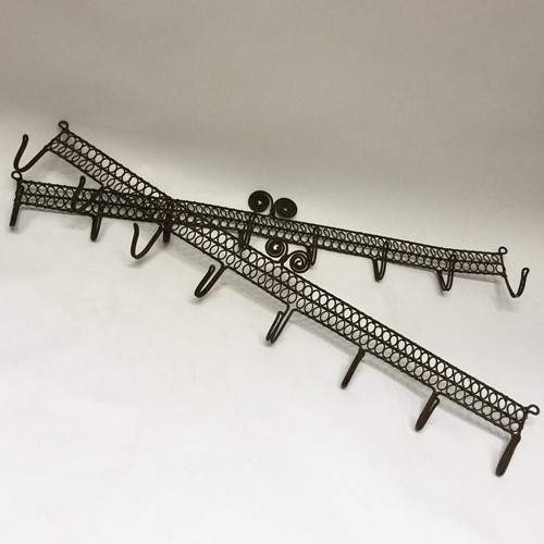 Pair Of Large Continental Wirework Hooks